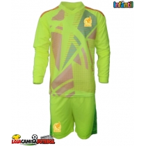 Camisa de Futebol México Goleiro Equipamento Secundário Infantil Copa America 2024 Manga Comprida (+ Calças curtas)